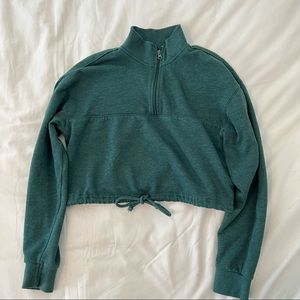 Cropped quarter zip - pacsun xs